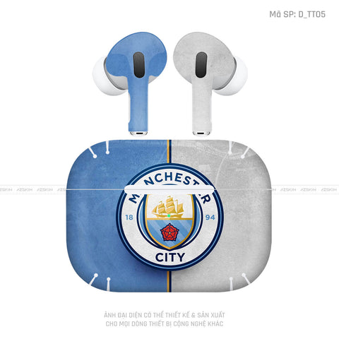 Dán Skin Airpod Pro/ Pro 2 Hình Man City| D_TT05