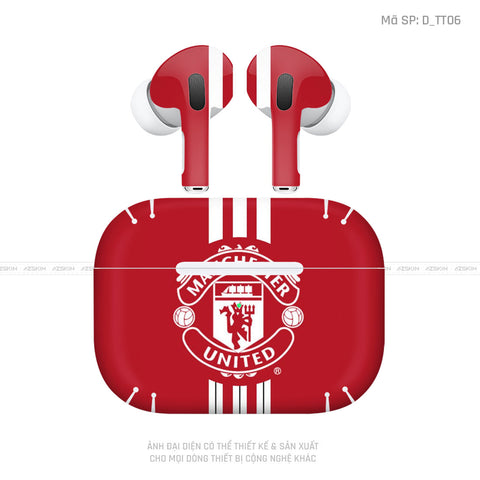 Dán Skin Airpod Pro/ Pro 2 Hình Manchester United | D_TT06