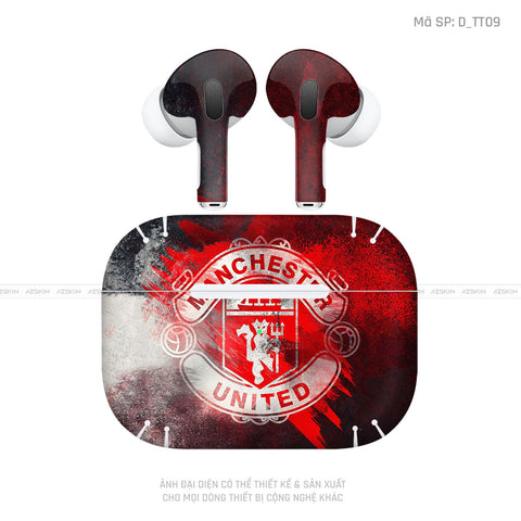 Dán Skin Airpod Pro/ Pro 2 Hình Manchester United | D_TT09