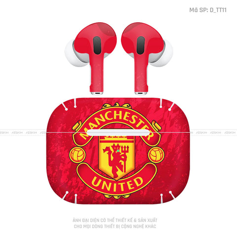 Dán Skin Airpod Pro/ Pro 2 Hình Manchester United | D_TT011