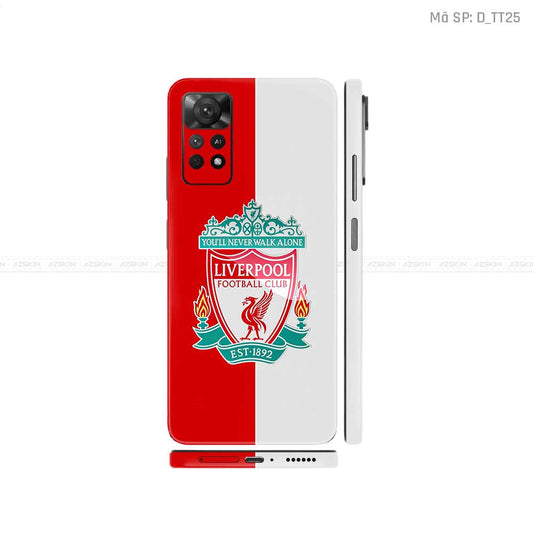 Dán Skin Xiaomi Redmi Note 11 Series Hình CLB Bóng Đá | D_TT25
