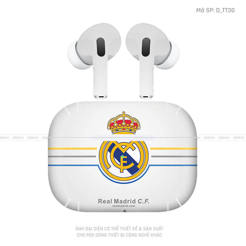 Dán Skin Airpod Pro/ Pro 2 Hình Real Madrid | D_TT30