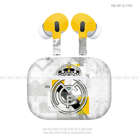 Dán Skin Airpod Pro/ Pro 2 Hình Real Madrid | D_TT31