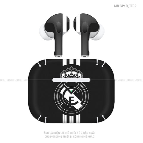 Dán Skin Airpod Pro/ Pro 2 Hình Real Madrid | D_TT32