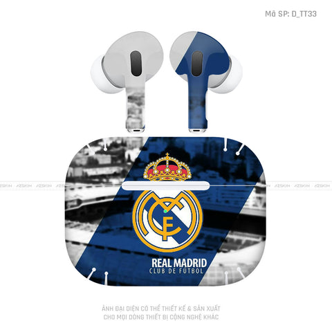 Dán Skin Airpod Pro/ Pro 2 Hình Real Madrid | D_TT33