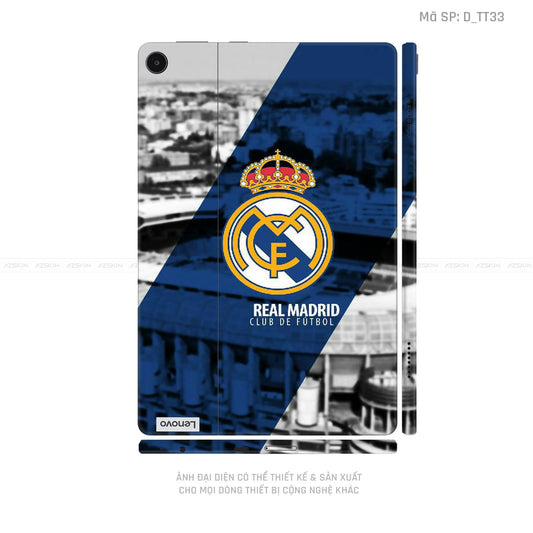 Dán Skin Máy Tính Bảng Lenovo Pad Series Hình CLB Real Madrid | D_TT33