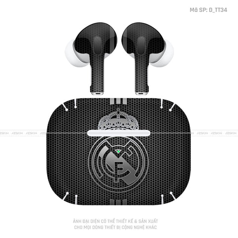 Dán Skin Airpod Pro/ Pro 2 Hình Real Madrid | D_TT34