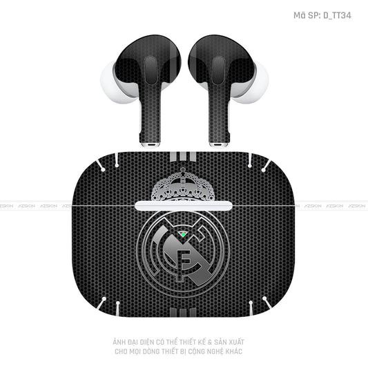 Dán Skin Tai Nghe Airpod 3 Hình Real Madrid | D_TT34
