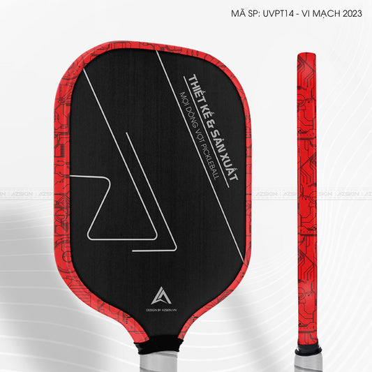 Miếng Dán Viền Vợt Pickleball Skin Vân Nổi Vi Mạch 2023 Đỏ | UVPT14