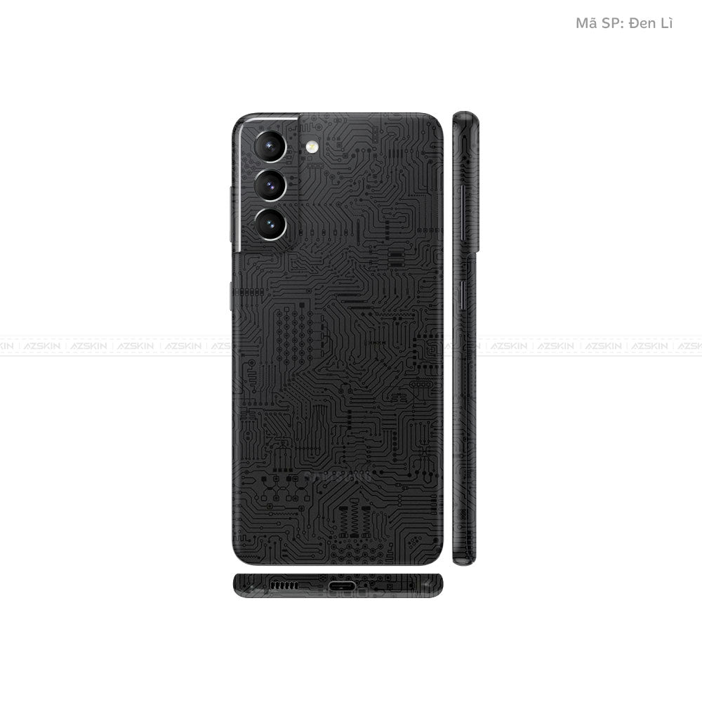 Dán Skin Galaxy S21 Series Vân Vi Mạch Đen | UVPT01