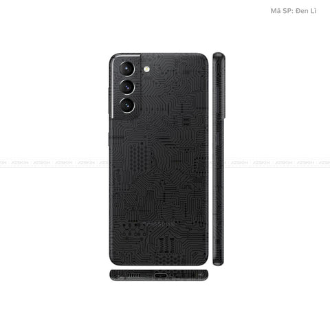 Dán Skin Galaxy S21 Series Vân Vi Mạch Đen | UVPT01