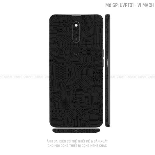Miếng Dán Skin Điện Thoại OPPO F Series Vân Vi Mạch Đen | UVPT01