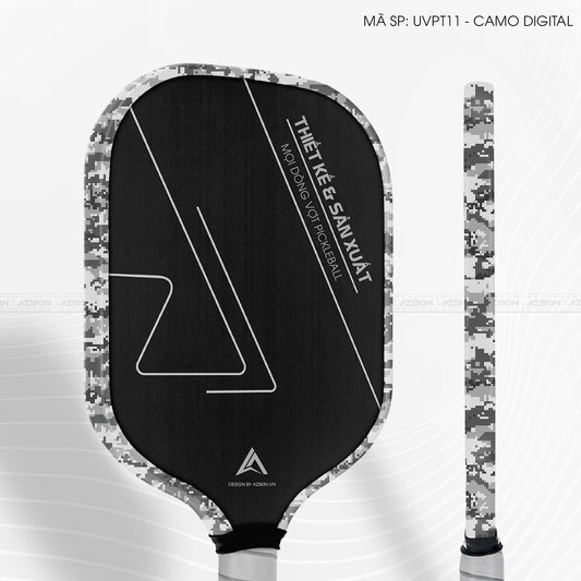 Miếng Dán Viền Vợt Pickleball Skin Vân Nổi Camo Digital | UVPT11