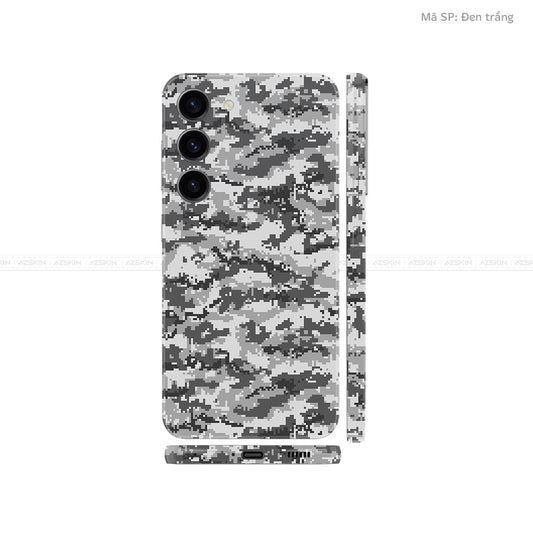 Dán Skin Galaxy S23 Series Vân Nổi Camo Digital Xám | UVPT11