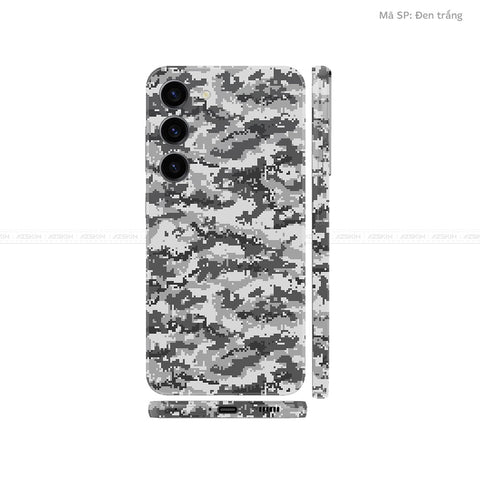 Dán Skin Galaxy S23 Series Vân Nổi Camo Digital Xám | UVPT11