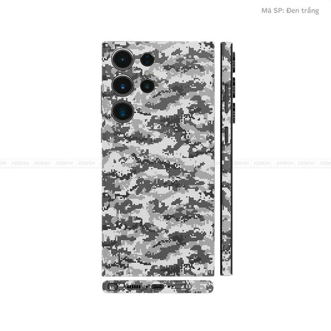 Dán Skin Galaxy S23 Series Vân Nổi Camo Digital Xám | UVPT11