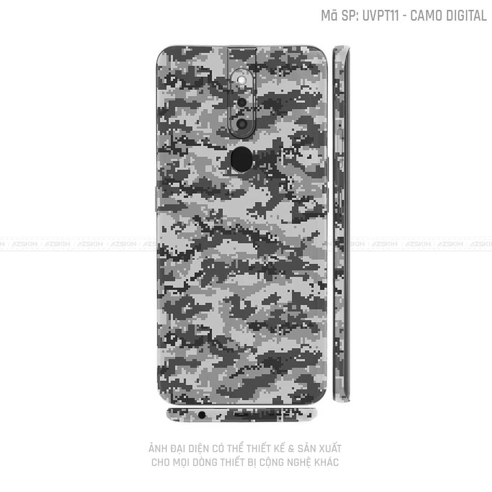 Miếng Dán Skin Điện Thoại OPPO F Series Vân Camo Digital Xám | UVPT11