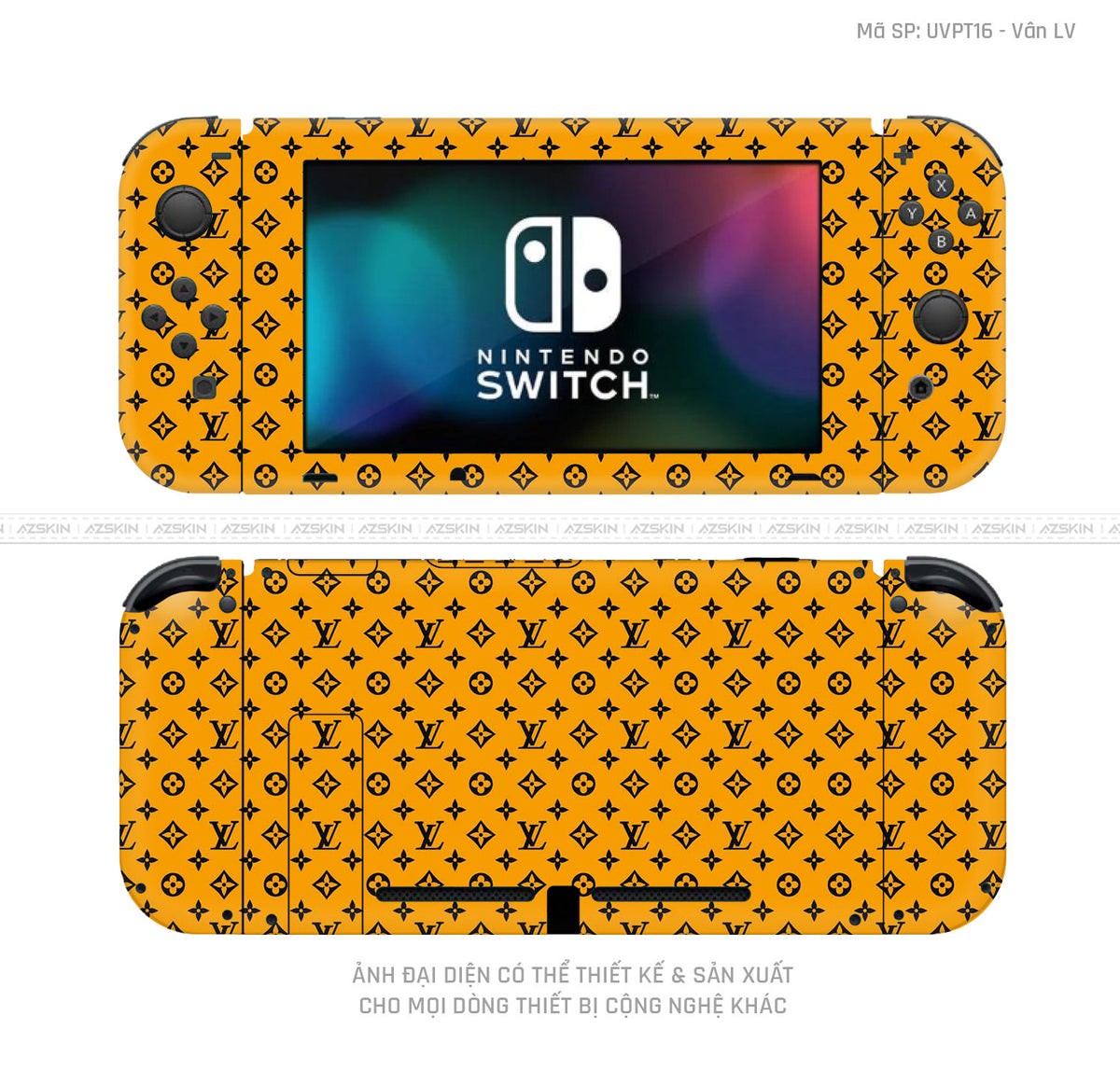 Dán Skin Máy Chơi Game Nintendo Switch Vân Pattern LV | UVPT16