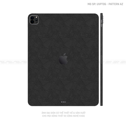 Dán Skin IPad Air Series Vân Pattern AZ Đen | UVPT06
