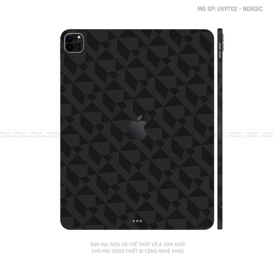 Dán Skin IPad Air Series Vân Nordic Đen | UVPT02