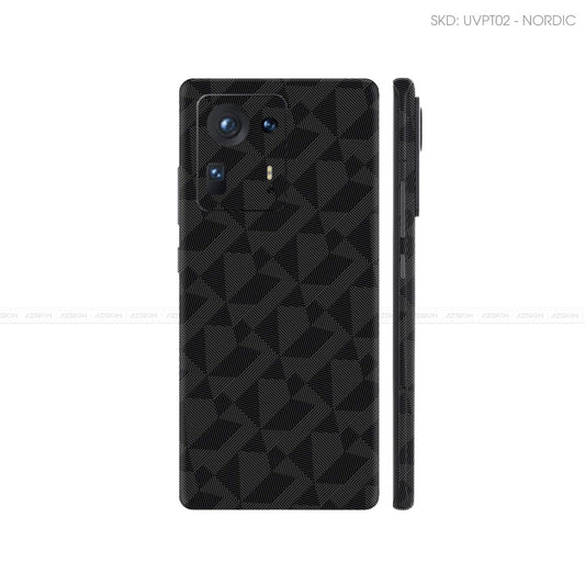 Dán Skin Điện Thoại Xiaomi Mi Mix Series Vân Nổi Nordic Đen | UVPT02