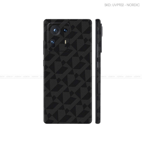 Dán Skin Điện Thoại Xiaomi Mi Mix Series Vân Nổi Nordic Đen | UVPT02