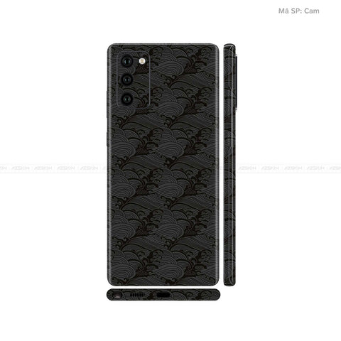 Dán Skin Galaxy Note 20 Series Vân Pattern Wave Đen | UVPT09