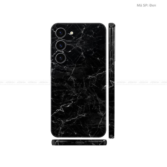 Dán Skin Samsung Galaxy S24 Series Vân Nổi Vân Đá Đen | UVPT10