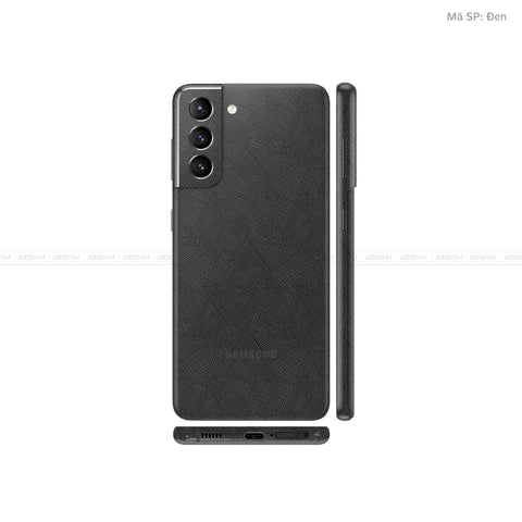 Dán Skin Galaxy S21 Series Vân Pattern AZ Đen | UVPT06