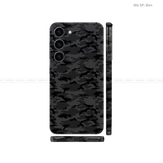 Dán Skin Samsung Galaxy S24 Series Vân Nổi Camo Đen | UVPT08