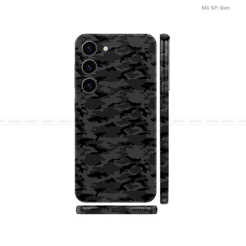 Dán Skin Galaxy S23 Series Vân Nổi Camo Urban Đen | UVPT08