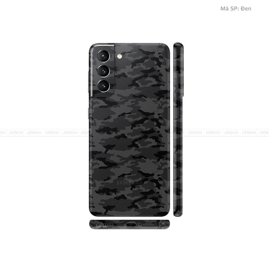 Dán Skin Galaxy S21 Series Vân Camo Urban Đen | UVPT08