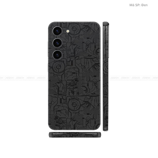 Dán Skin Galaxy S23 Series Vân Nổi Vi Mạch 2023 Đen | UVPT14