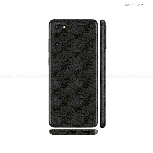 Dán Skin Galaxy S20 Series Vân Pattern Wave Đen | UVPT09