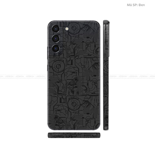 Dán Skin Galaxy S22 Series Vân Nổi Vi Mạch 2023 Đen | UVPT18