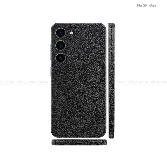 Dán Skin Samsung Galaxy S24 Series Vân Nổi Vân Da Đen | UVPT13