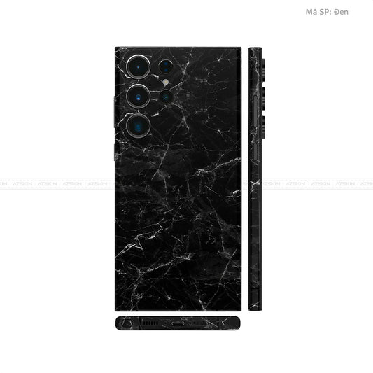Dán Skin Samsung Galaxy S24 Series Vân Nổi Vân Đá Đen | UVPT10