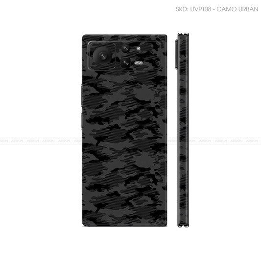 Dán Skin Điện Thoại Xiaomi Mix Fold Series Vân Nổi Camo Urban Đen | UVPT08