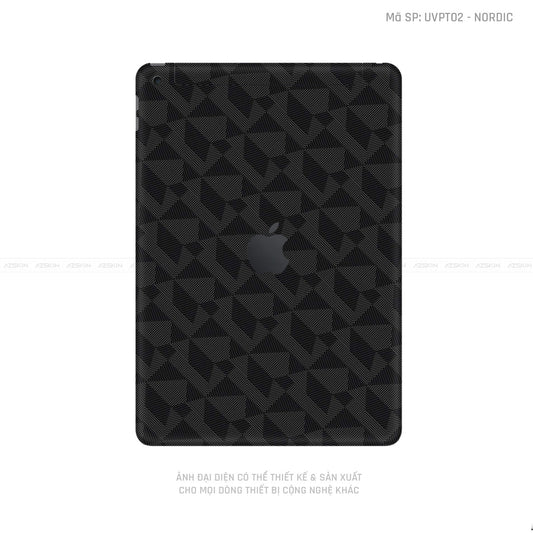 Dán Skin IPad Gen Series Vân Nordic Đen | UVPT02