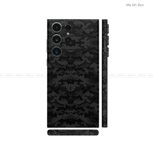 Dán Skin Samsung Galaxy S24 Series Vân Nổi Mamba Đen | UVPT05