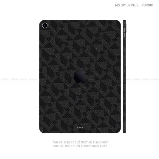 Dán Skin IPad Mini Series Vân Nổi Nordic Đen | UVPT02