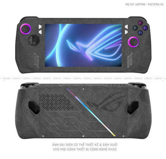 Dán Skin Máy Chơi Game Asus ROG Vân Pattern AZ Đen | UVPT06