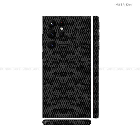 Dán Skin Galaxy S22 Series Vân Nổi Mamba Đen | UVPT05