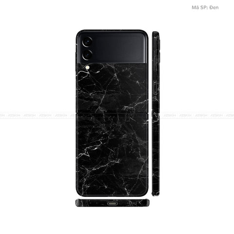 Dán Skin Galaxy Zflip3 Vân Đá Đen | UVPT10
