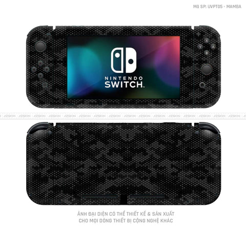 Dán Skin Máy Chơi Game Nintendo Switch Vân Mamba Đen | UVPT05