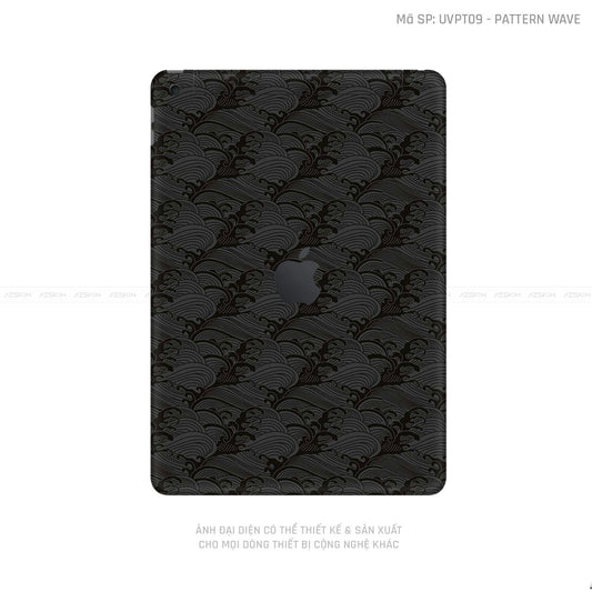 Dán Skin IPad Gen Series Vân Pattern AZ Đen | UVPT09