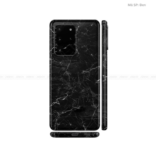 Dán Skin Galaxy S20 Series Vân Đá Đen | UVPT10