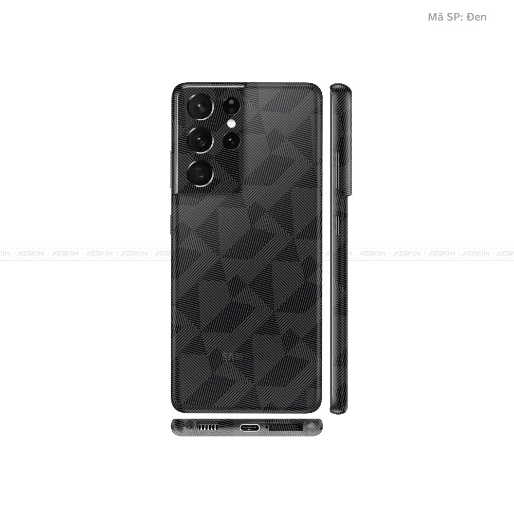 Dán Skin Galaxy S21 Series Vân Nordic Đen | UVPT02