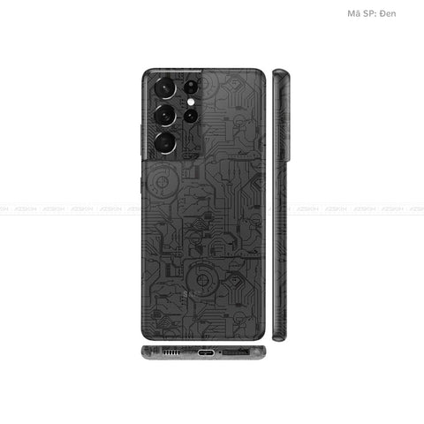 Dán Skin Galaxy S21 Series Vân Vi Mạch 2023 Đen | UVPT14