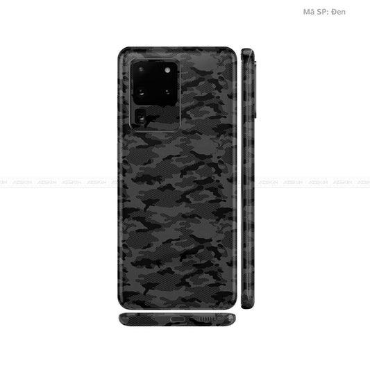 Dán Skin Galaxy S20 Series Vân Camo Urban Đen | UVPT08